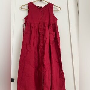 NWT April Cornell red burgundy vintage dress girls size 10